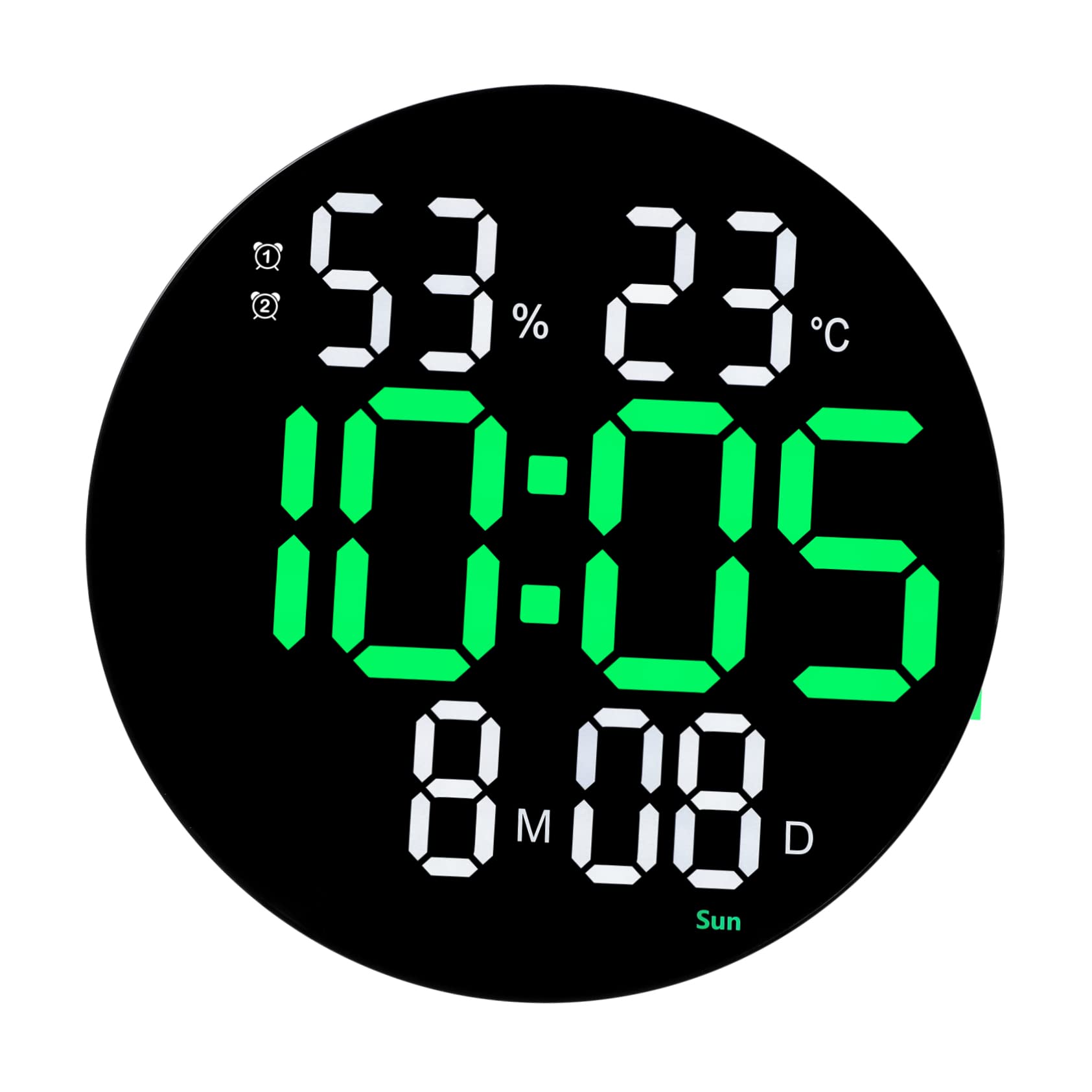 Gatuida LED Wanduhr mit Großem Display, Digitale Anzeige für Büro