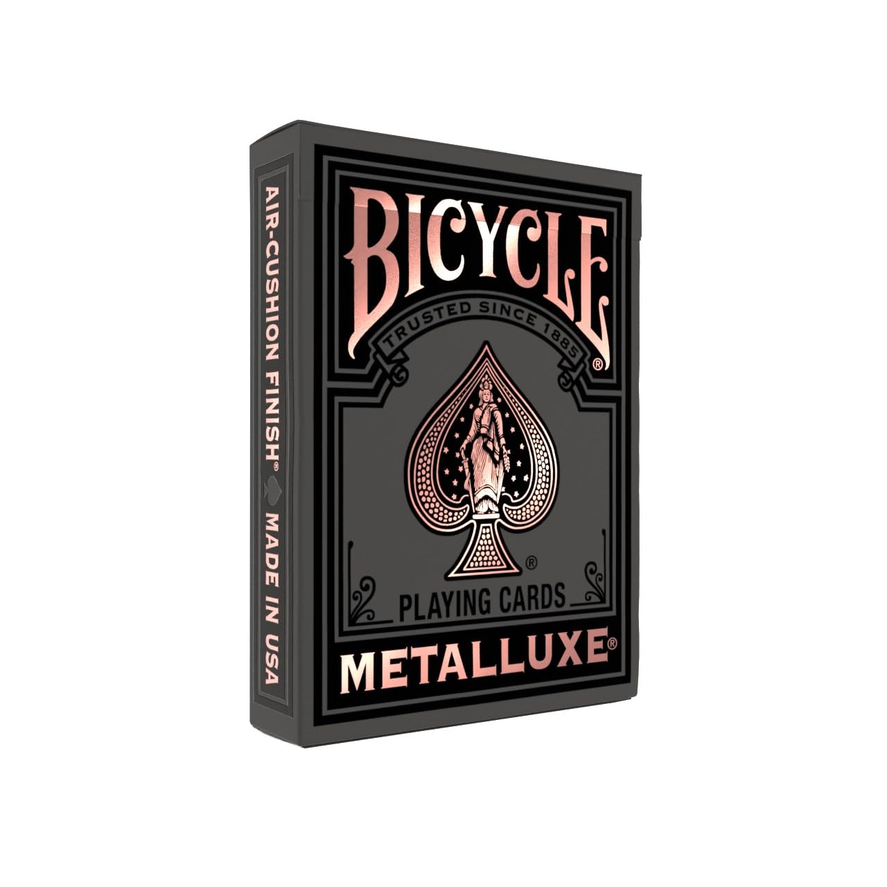 Bicycle Black and Rose Gold Metalluxe Playing Cards – Premium Foil Metalluxe Deck– Classic Poker Size, Collectible Luxury Design, Great for Game Night, Gifting, and Stocking Stuffer