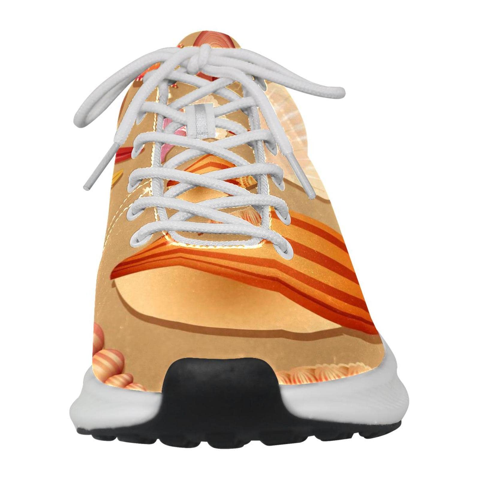 Scarpe da ginnastica uomo personalizzate Scarpe da passeggio leggere Running Athletic Casual Sneakers Conchiglia Conchiglie Mare Stelle marine, multicolore, 36 1/3 EU
