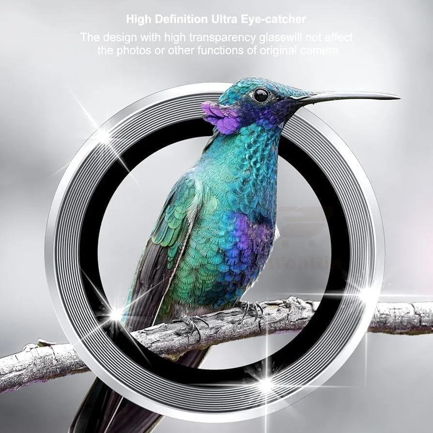 Image of Pack 4- Camera lens Protector Ring for Motorola Edge 70 5G Camera Tempered Glass Aluminum Alloy Rings, Ultra-HD Metal Frame- Black