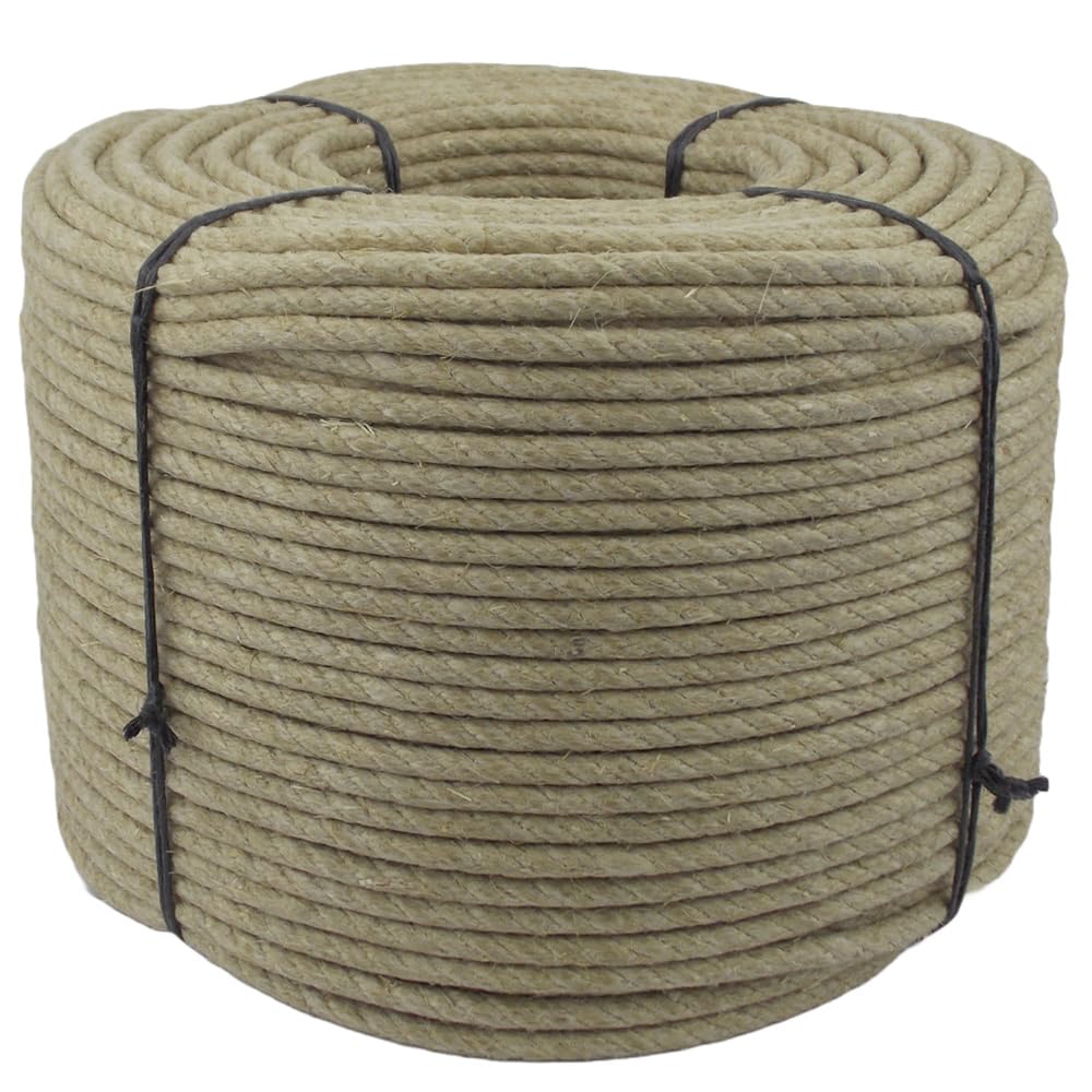Corde en chanvre torsadée, 6 mm - Corde naturelle en 100 % chanvre - Corde pour bricolage, artisanat, macramé, jardin et décoration à partir de 10 m, fabriquée en Allemagne - Ropes and