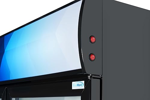 Vista 32 de KoolMore MDR-2D-GSLD - Refrigerador de 2 pulgadas de vidrio, comercial, de 45 puertas, de exhibición, enfriador vertical de bebidas con iluminación