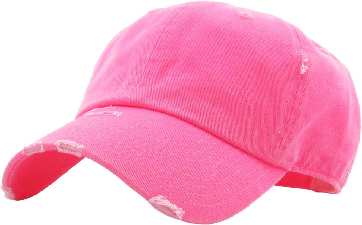 KBETHOS Vintage Washed Distressed Cotton Dad Hat Baseball Cap Adjustable Polo Trucker Unisex Style Headwear