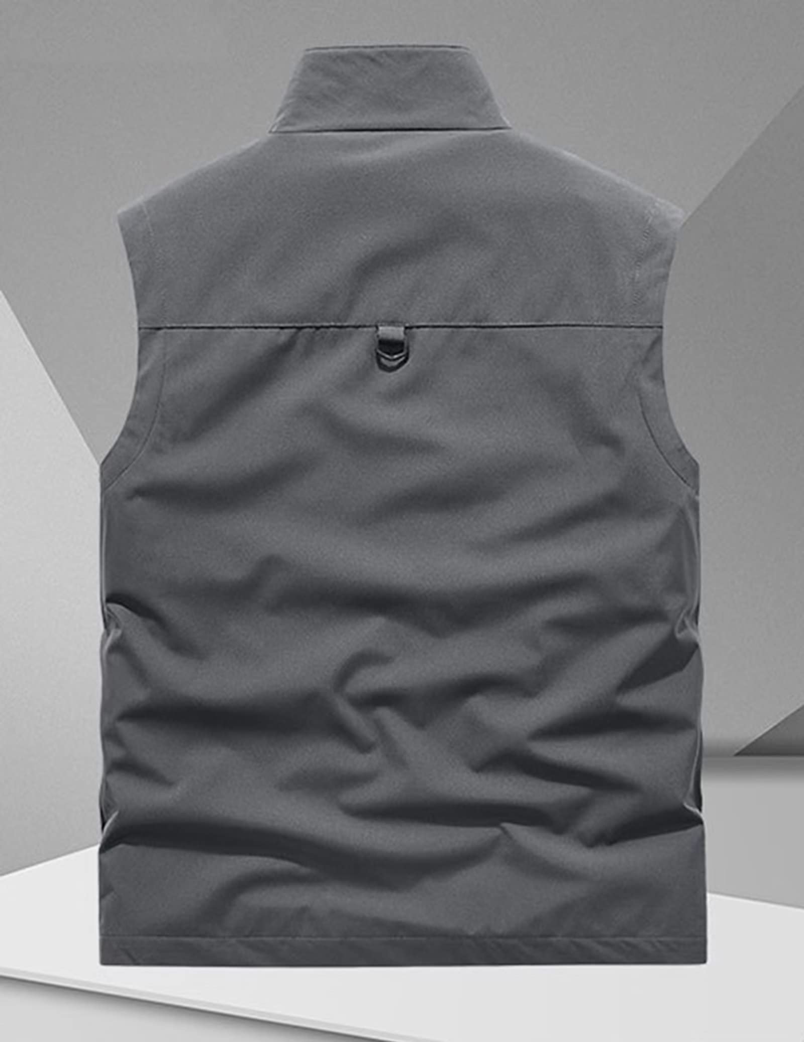 Gilet da Lavoro Giubbotto Smanicato Respirabile Multi-Tasca Gilet Campeggio Fotografia Caccia Pesca Giacca Senza Maniche Impermeabile