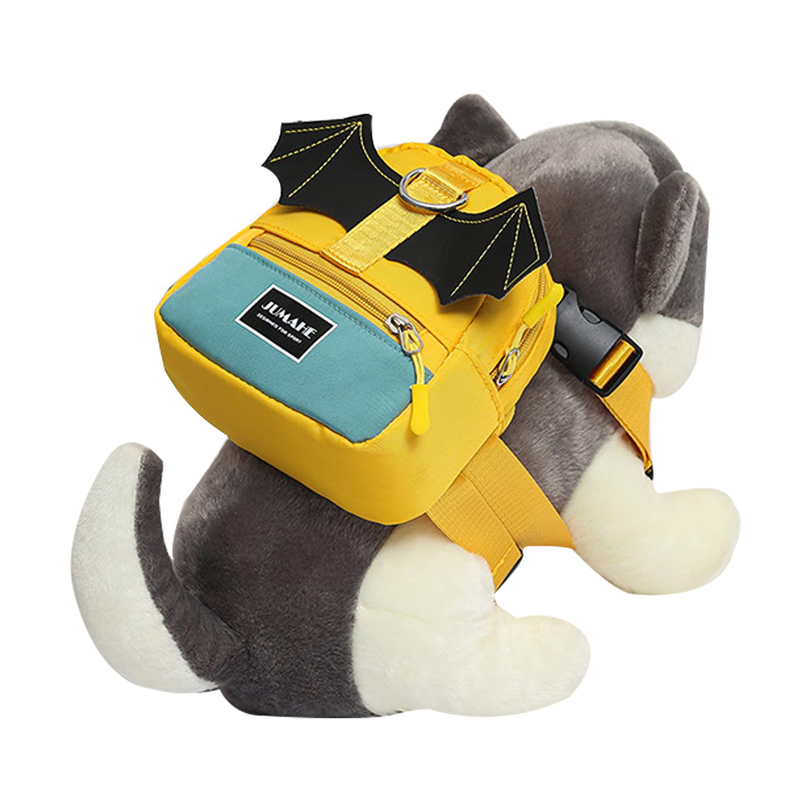 ZWZpet Dog Adjustable Backpack Pet Harness Bag Saddlebag Snack/Water Bottle Bag for Outdoor Travel Hiking Camping Green, One Size, CWBAG003-GN