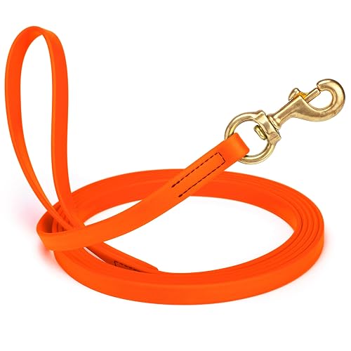 Viper Biothane - Correa de Seguimiento de Trabajo para Perros, 2 Colores y 6 tamaños, Naranja, 5/8 Pulgadas x…