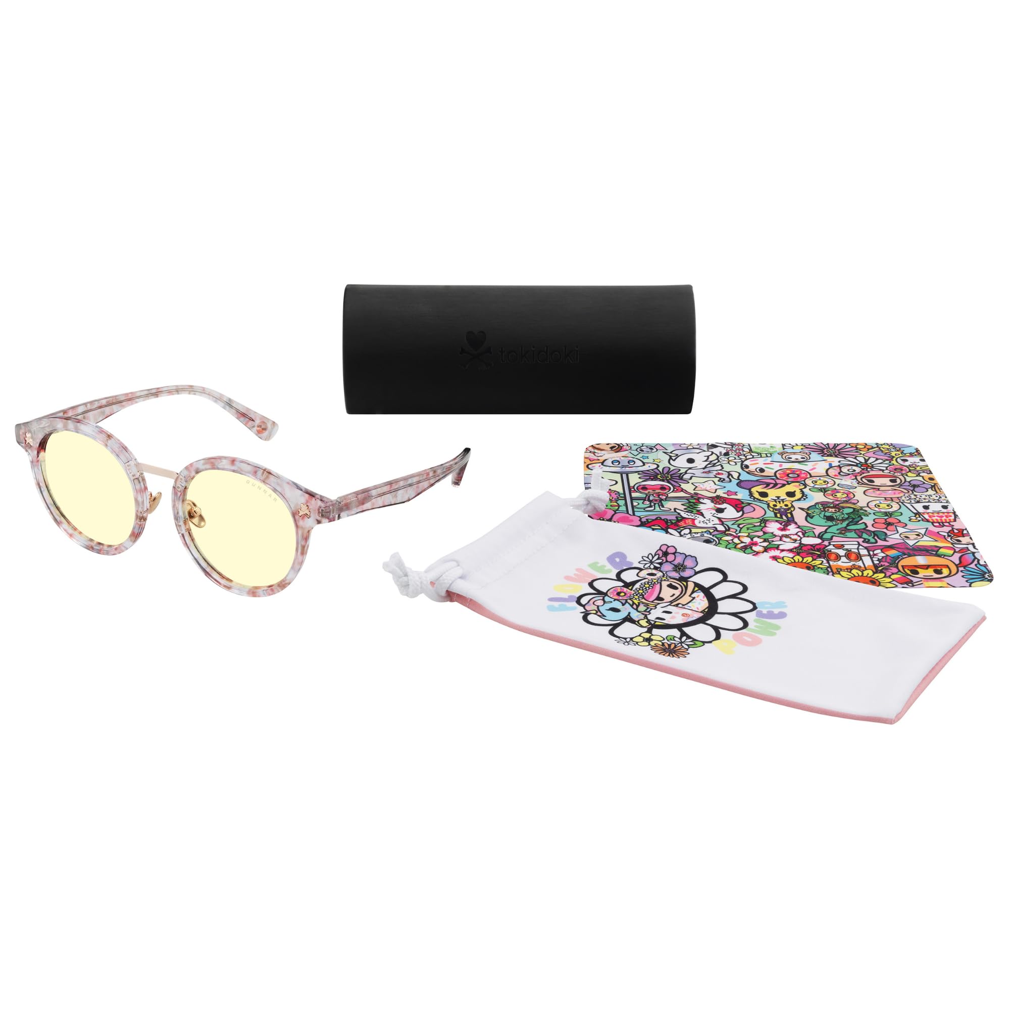 Gunnar x Tokidoki Blaulicht-Brille - Flower Power - Pink - Amber