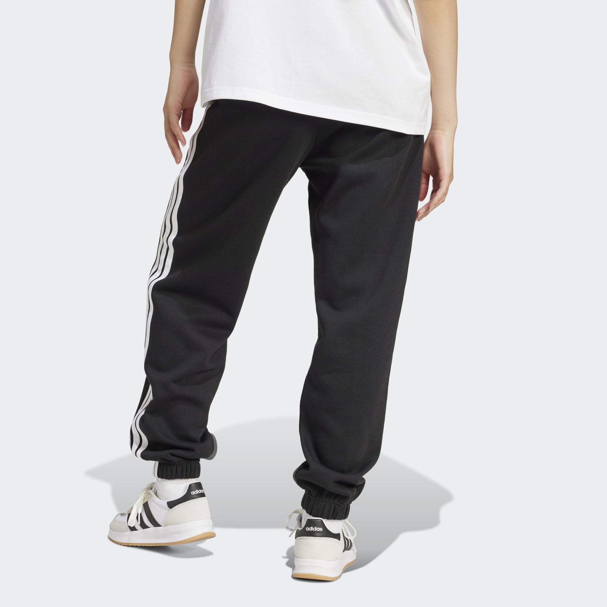 Adidas - Essentials 3-Stripes Fleece Loose, Pantaloni Donna