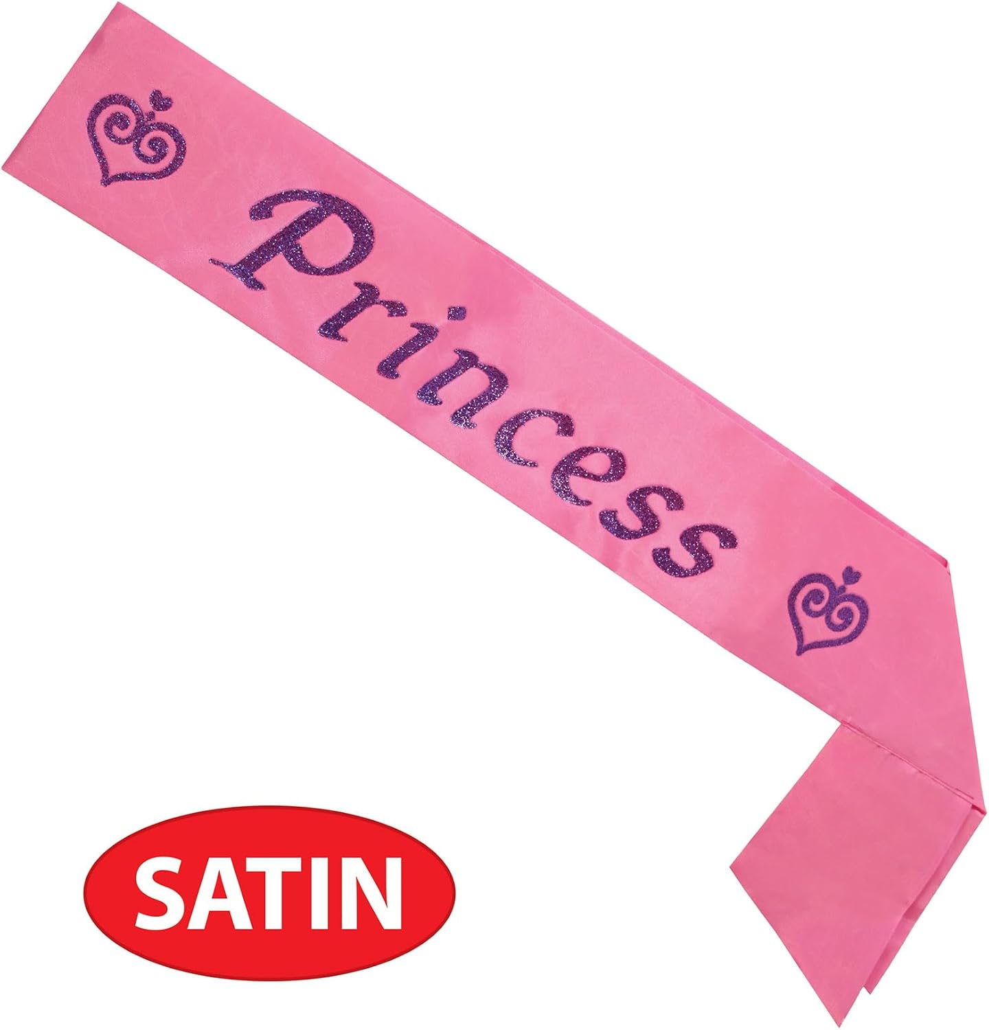Princess Satin Sash Party Accessory (1 count) (1/Pkg)