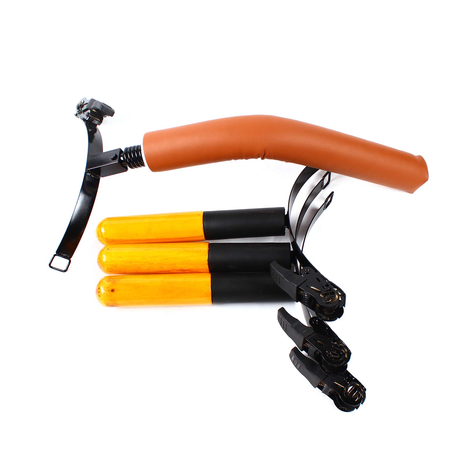 NATICRISI Wing Chun Dummy for Martial Arts Training,Portable Wooden Dummy Wing Chun Parts Tied Tree Spring Stump Parts for Tree or Objects Object (3 Arms, 1 Leg)