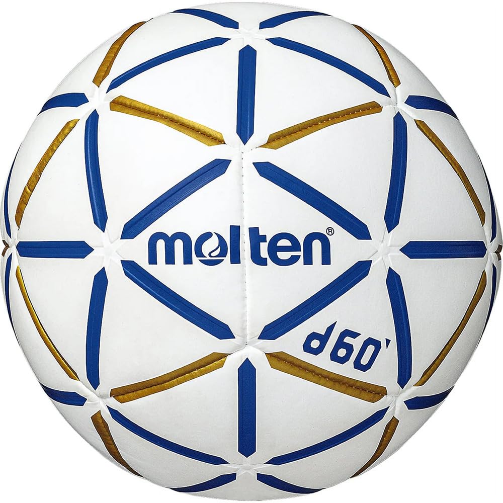 Molten d60 Balón de Balonmano White/Blue/Gold 1