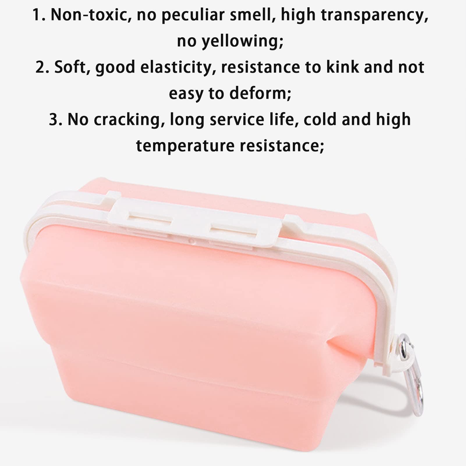 Bolsa de almacenamiento de alimentos reutilizable Grueso de la bolsa de mantenimiento de fresco hermético Organizador de congelador a prueba de fugas Aproductos de silicona Baggies for niños Sandwich