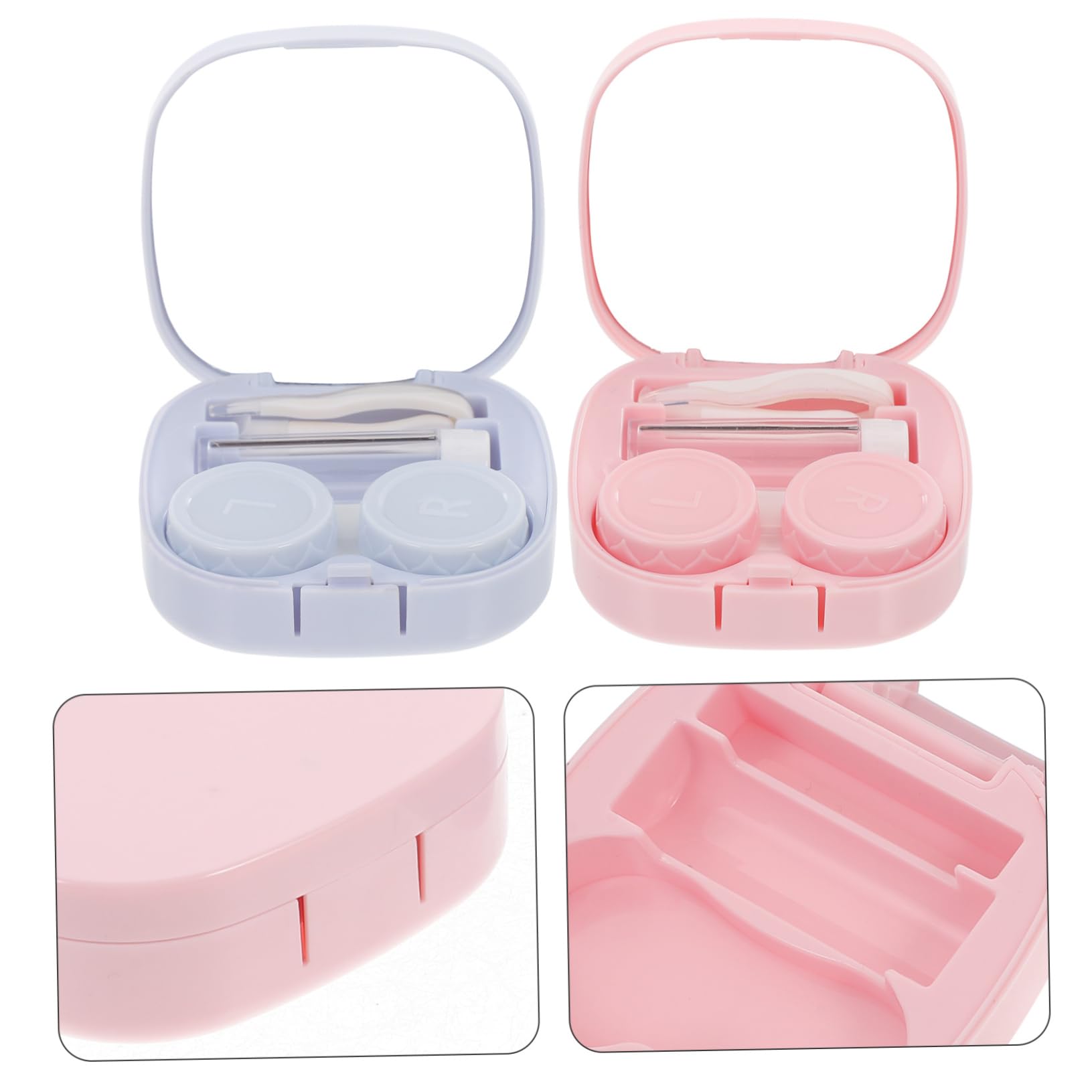 Didiseaon 10 Set custodia per lenti a contatto sovraocchiali custodia occhiali custodie occhiali custodia porta occhiali custodia per occhiali caso contatti accessori da viaggio plastica