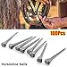 Horseshoe Nails, Steel Forged Fastening Structure: E2/E3/E4/E5/E6/E7/E8 Size Range - 100 Pcs Pack | Hoof Shoe Fixing Interface | Farrier Repair Shoeing Stable Use (E5 51mm)