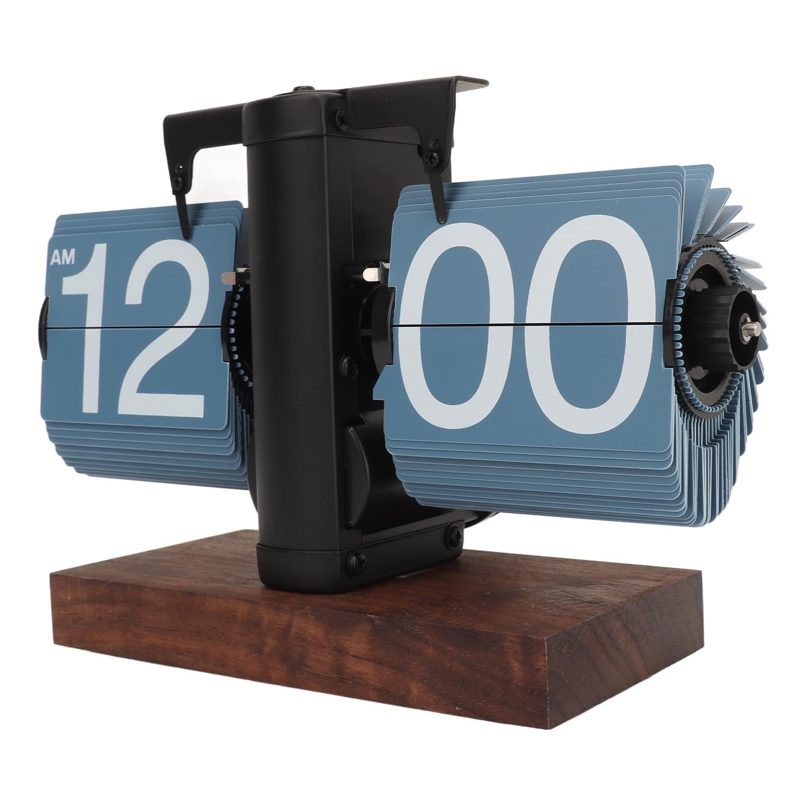 AUNMAS Reloj Abatible Digital Retro, Automático, Gran Número, Reloj de Escritorio Mecánico con Pilas para Decoración en Casa, Oficina, Escuela, Hotel, Cafetería (Blue)