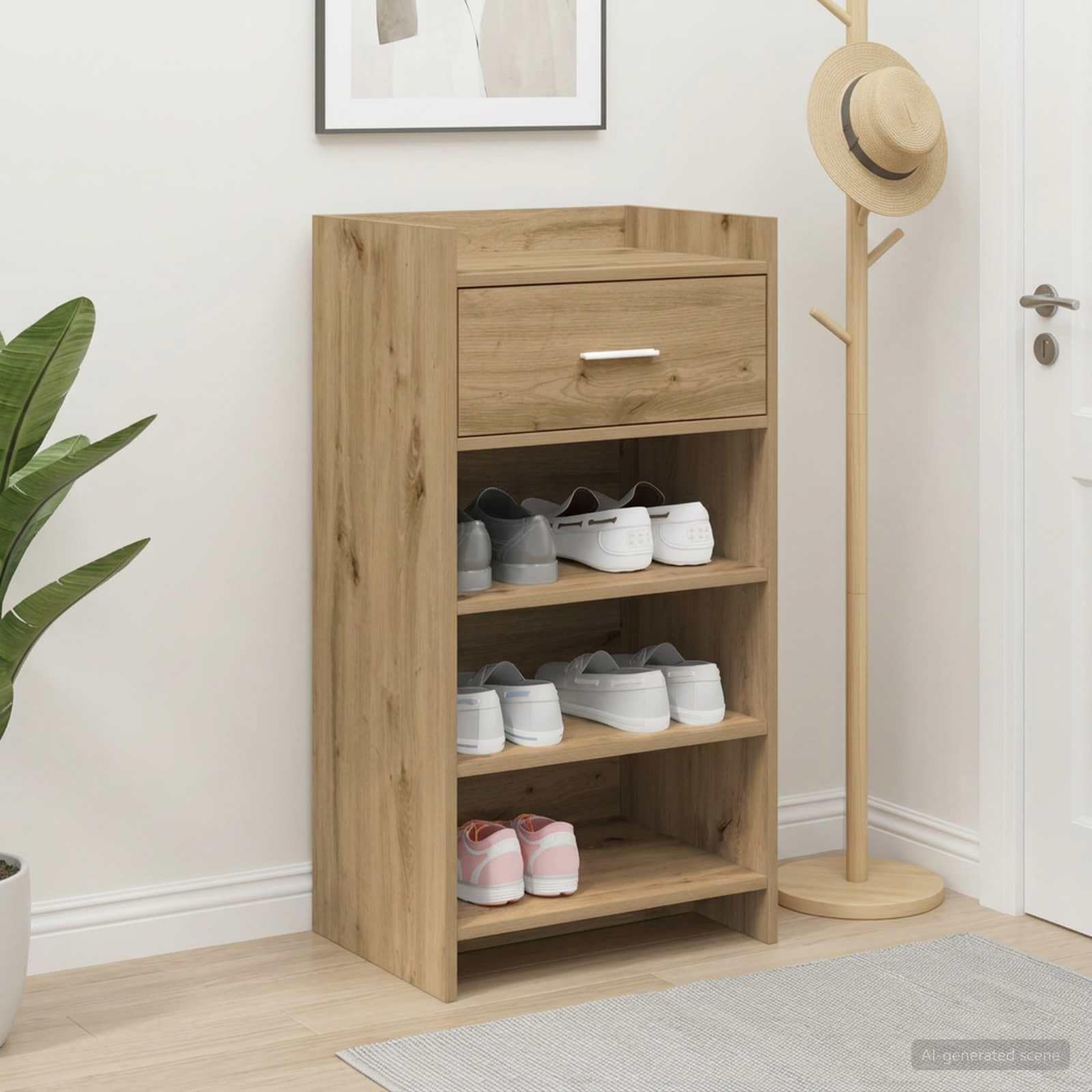 Szafka na buty 48 x 36 x 92 cm drewno inżynieryjne