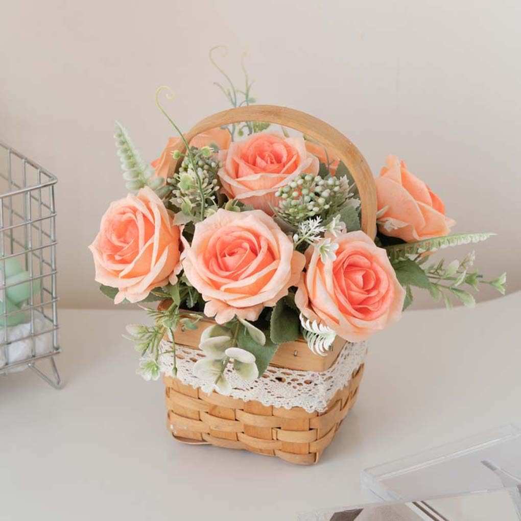 Amazon｜造花 花かご かわいい インテリア フラワーアレンジメント  