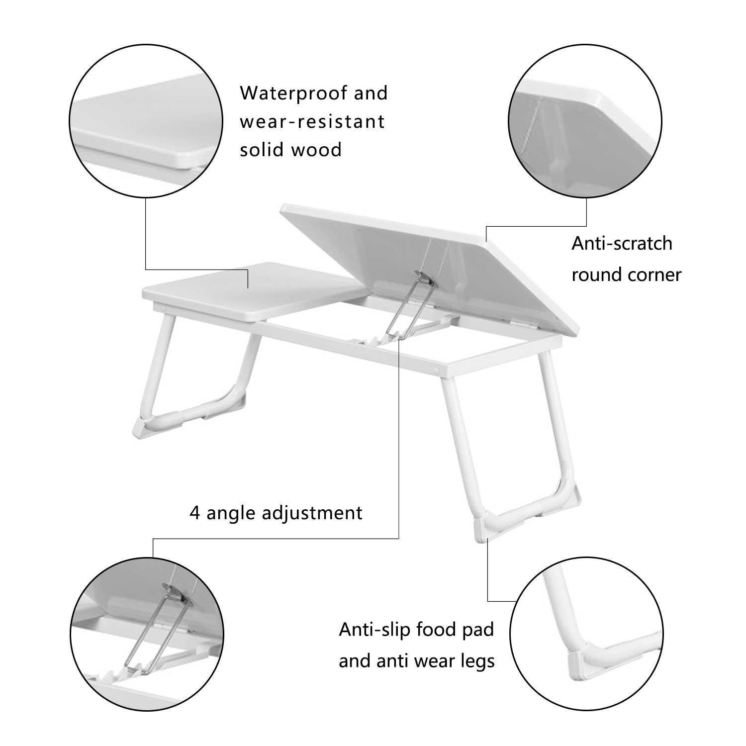 Buy Portable Folding Laptop Desk Table Stand, Computer Laptop Stand,Utility Tables, Bed Tray