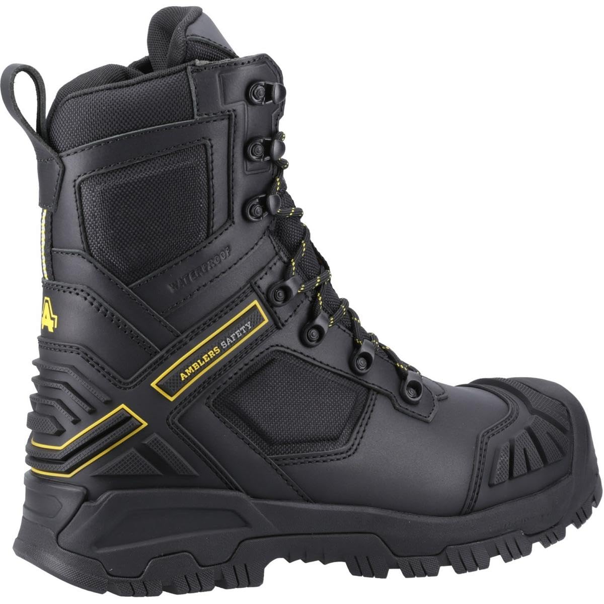 Amblers Safety Męskie wodoodporne skórzane buty ochronne Dynamite, Czarny, 41.5 EU