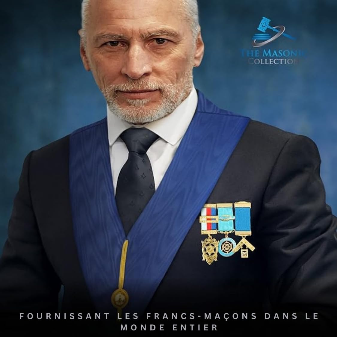 THE MASONIC COLLECTION Cravate noire homme carré et compas - Soie ou polyester - Fait main - Meilleur nœud et suspension - Cadeaux franc-maçons pour hommes