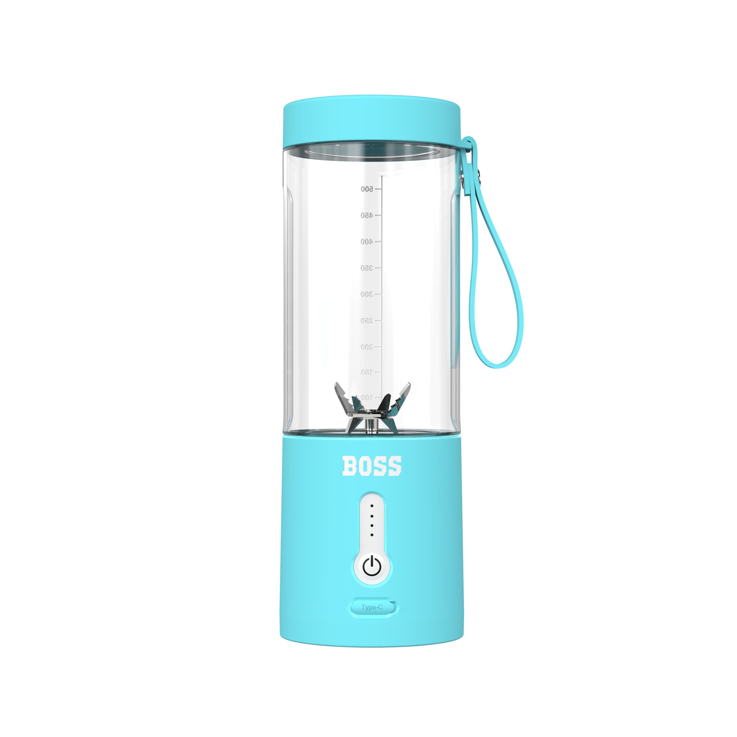 BOSS InstaBlend Portable Blender for Smoothies, Milk Shakes and Juices | USB Rechargeable Bottle Blender for Kitchen | 4000 mAh | 450 ml, Blue-image-16