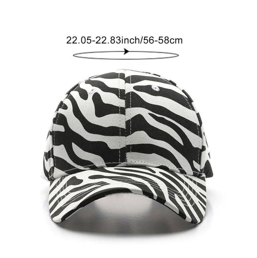Unisex Zebra Print Baseball Cap Hip Hop Cap Men's Women's Unisex Zebra Print Baseball Cap Hip Hop Cap Men's Women's