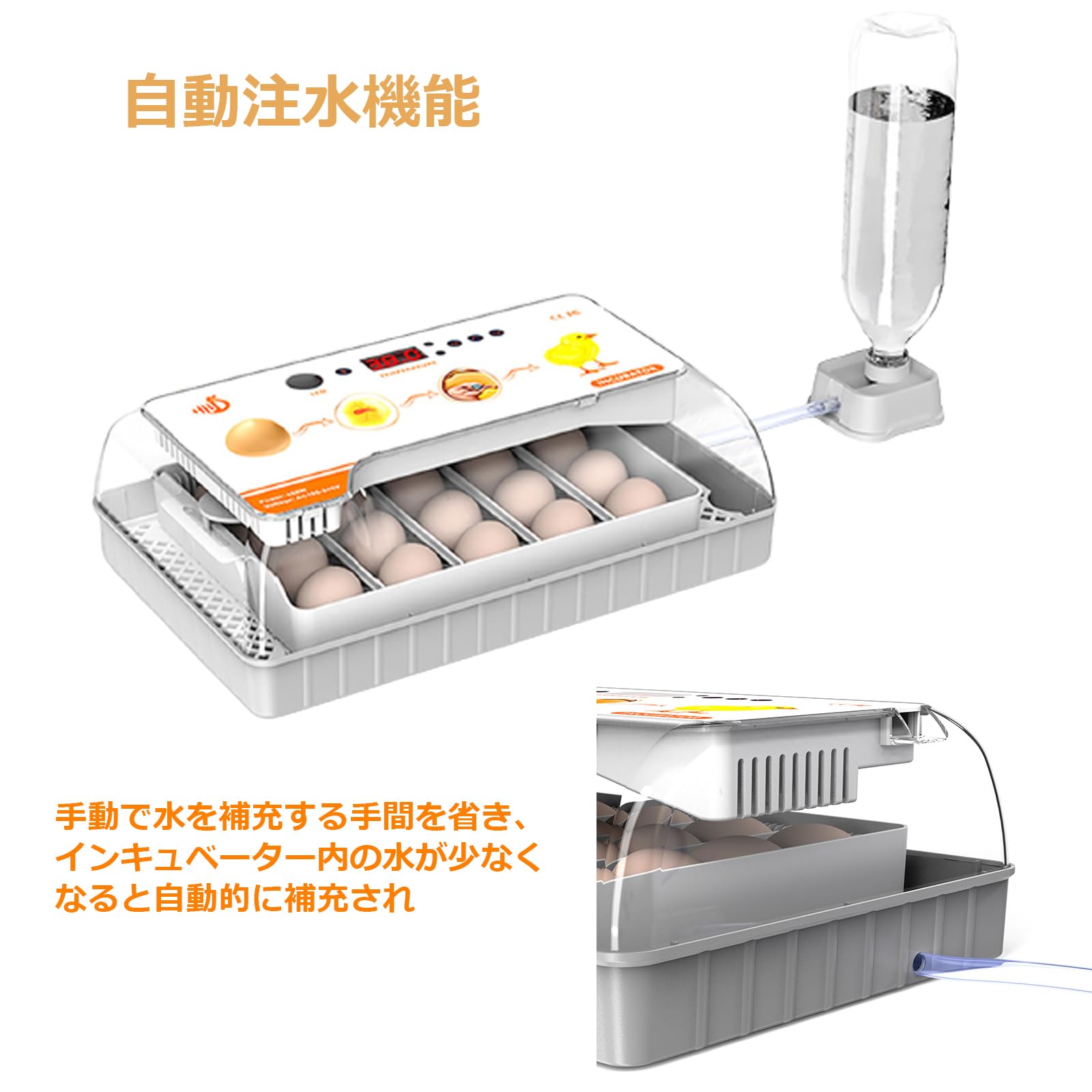 Amazon.co.jp: BAOSHISHAN インキュベーター 自動孵卵器 転卵式