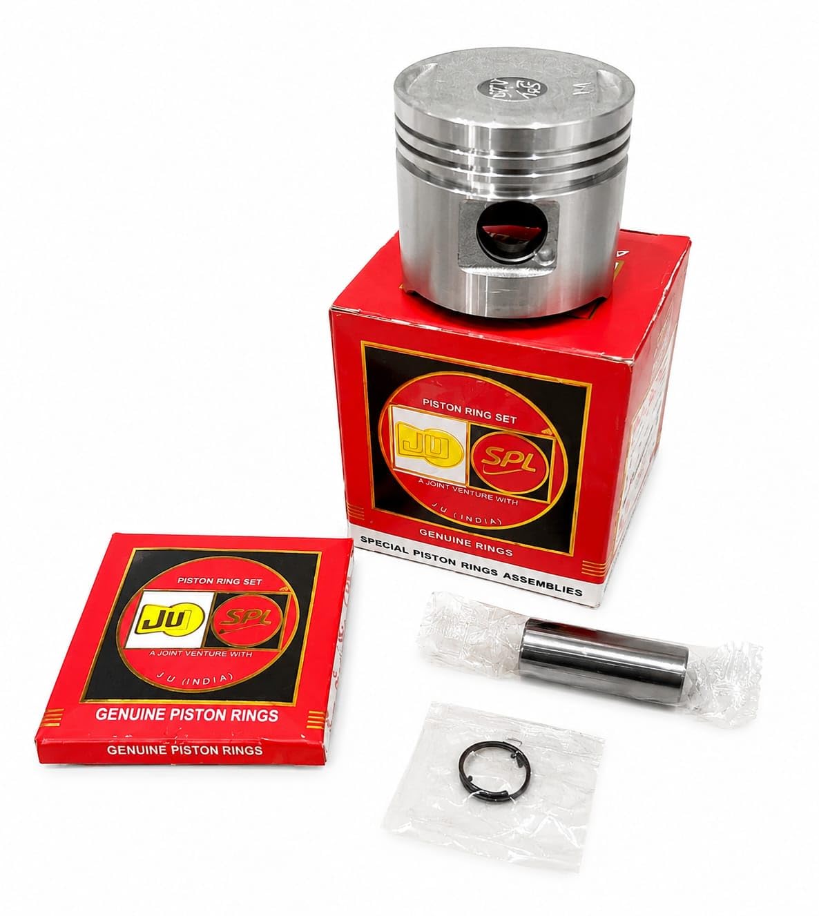 Piston Assembly Kit for Bajaj M-80 4 Stroke | 44.00mm Diameter | with Piston Ring Set | Plain Surface (44.00mm - 0.25)-image-9