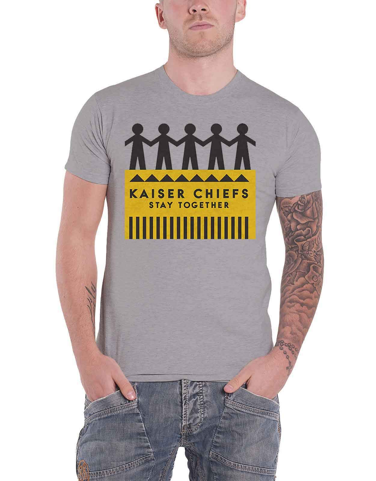 Kaiser Chiefs Men's KAISTS02MG05 T-Shirt, Marl Grey, XXL
