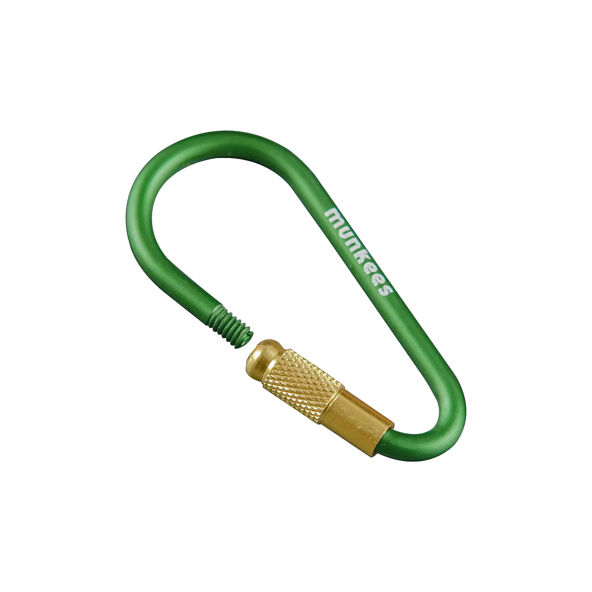 munkees® Mini Link karabińczyk 2 szt. zielony – zakrętka, 48 mm