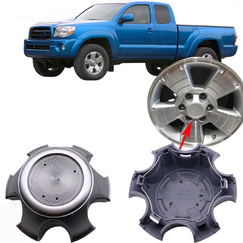 4 Pièces Cache Moyeu pour Toyota Tacoma 2005-2014 42603AD070, Voiture Cache-moyeu Enjoliveurs de Roue Capuchon Centre Centrale Cache Jante