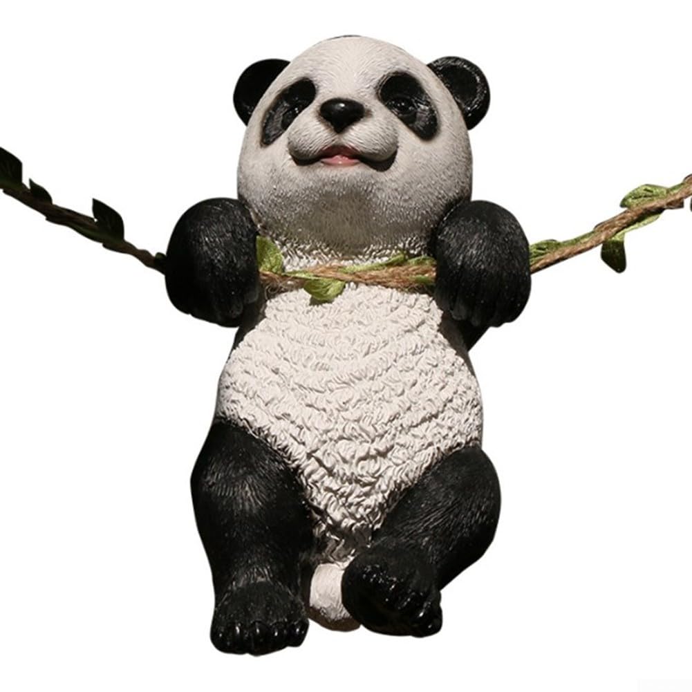 Panda décoration de jardin en résine pour balcon zen