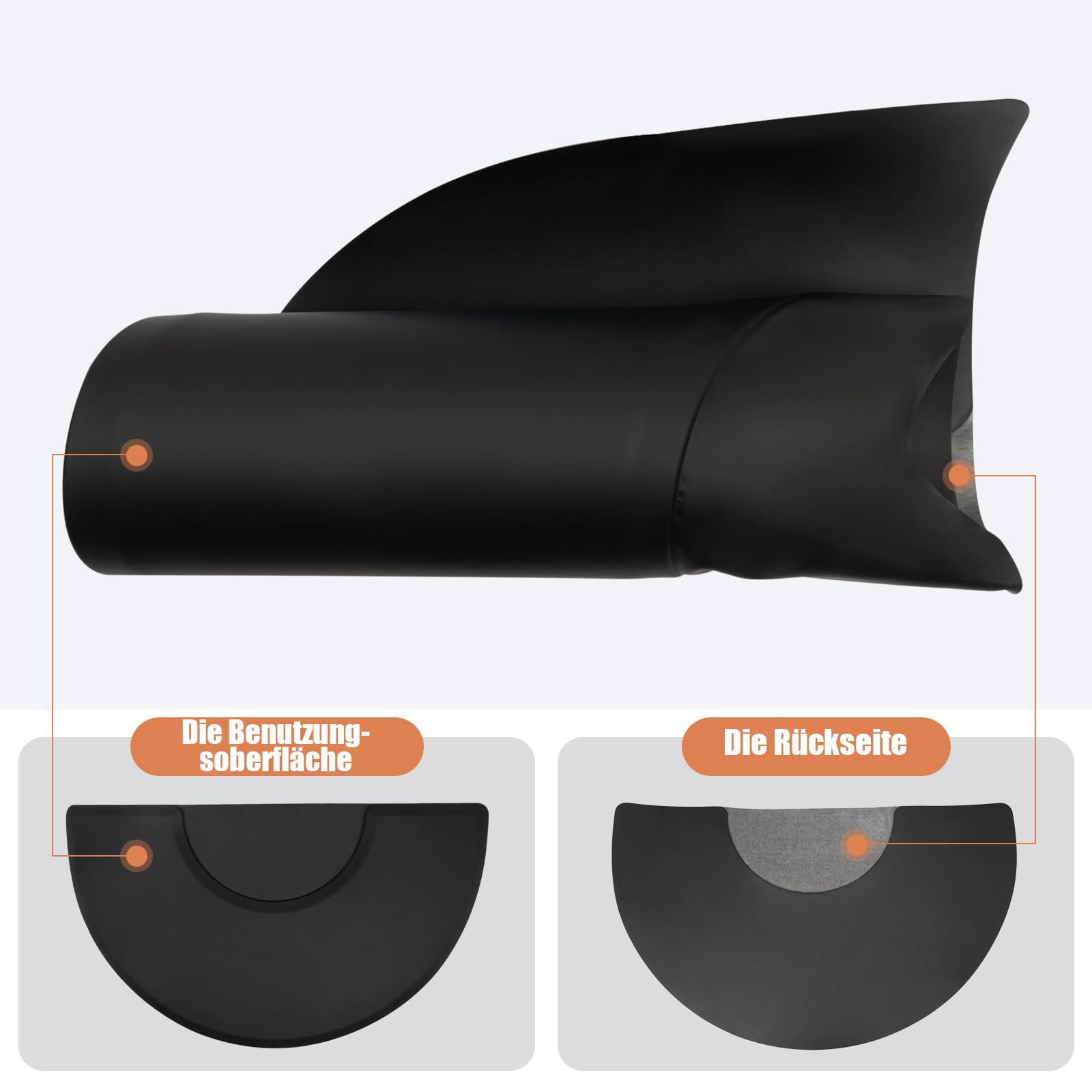 Salon Bodenmatte Anti-Ermüdung Barber Shop Stuhl Matte für Stuhl Basis Friseur Schönheit Boden Matten Büro Komfort Bodenmatte 3ft x 5ft(Semi-Circle)