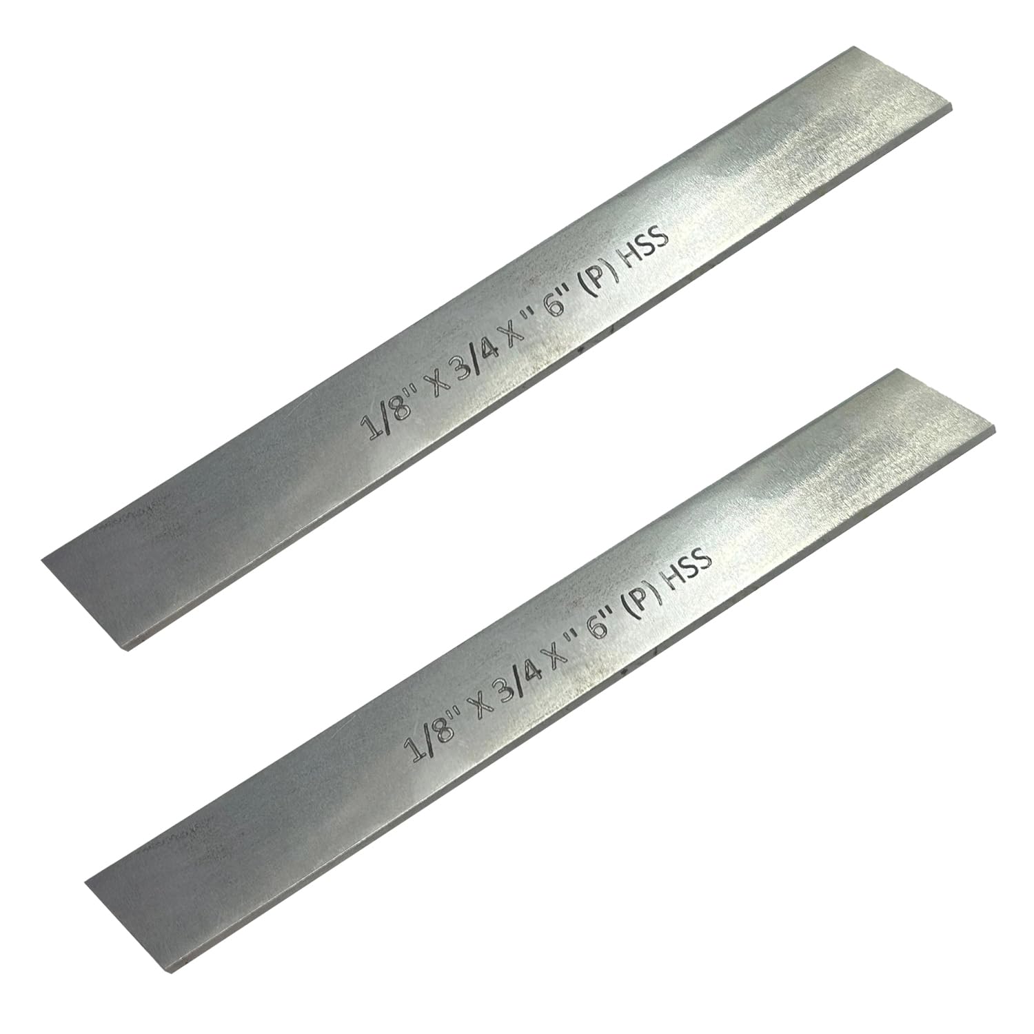 Lot de 2 lames trapézoïdales en acier rapide HSS 0,3 cm x 1,9 cm (largeur) x 15,2 cm (longueur) pour découpe de tour et porte-outils - dures et rectifiées