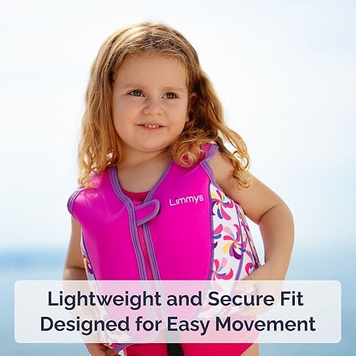 Vista 40 de Limmys Premium Kids Swim Vest - Toddler Swim Jacket and Buoyancy Swimming Aid - Modern Design Swimming Vest for Boys, Girls and Babies - Drawstring