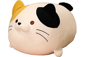 Huggable White Cat Stuffed Animal for Joyous Companionship