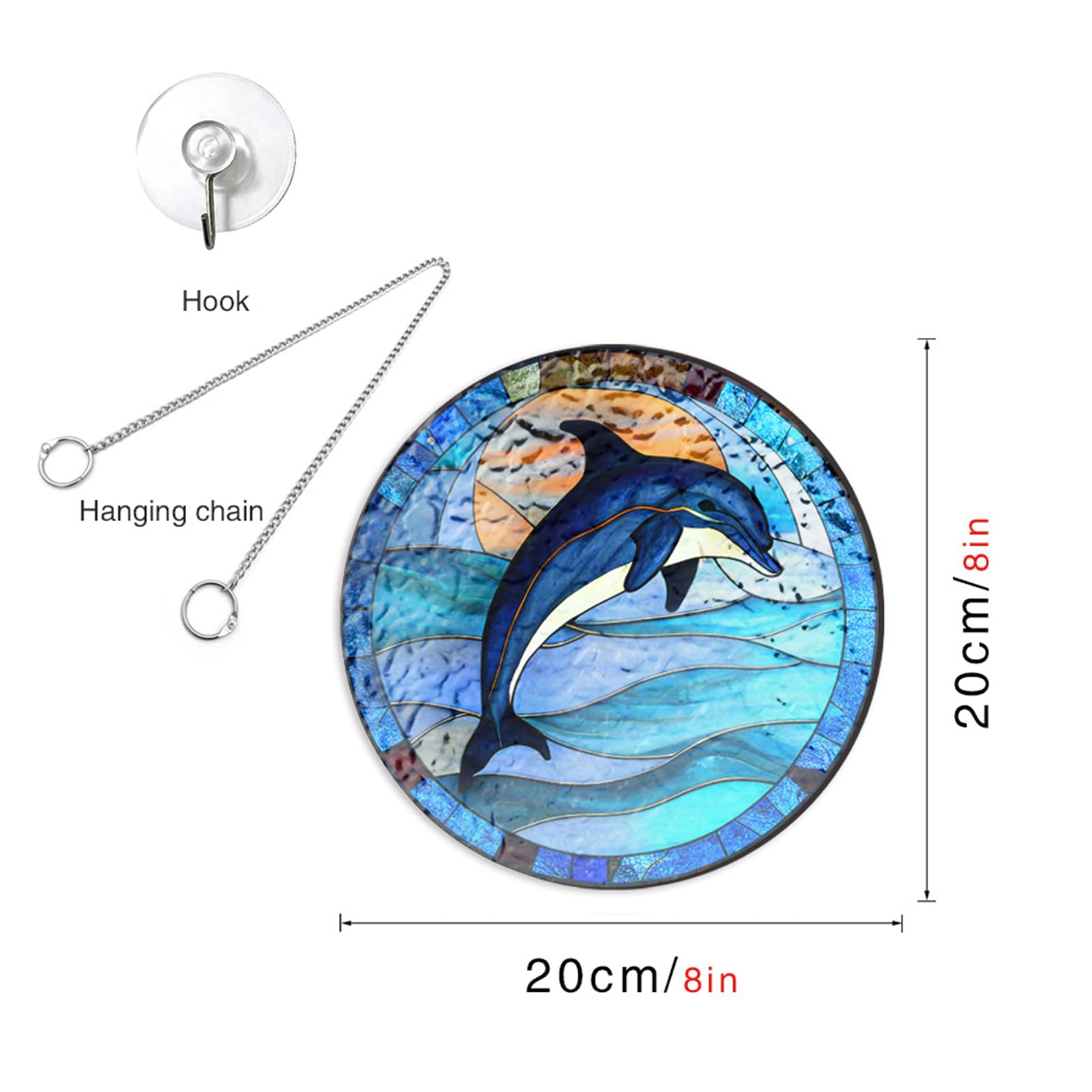 ART-CRAFT Decorazione da appendere per finestra, acchiappasole – Suncatcher fatto a mano per magici giochi di luce, decorazione per finestre e giardino – decorazione per finestre dipinta a mano