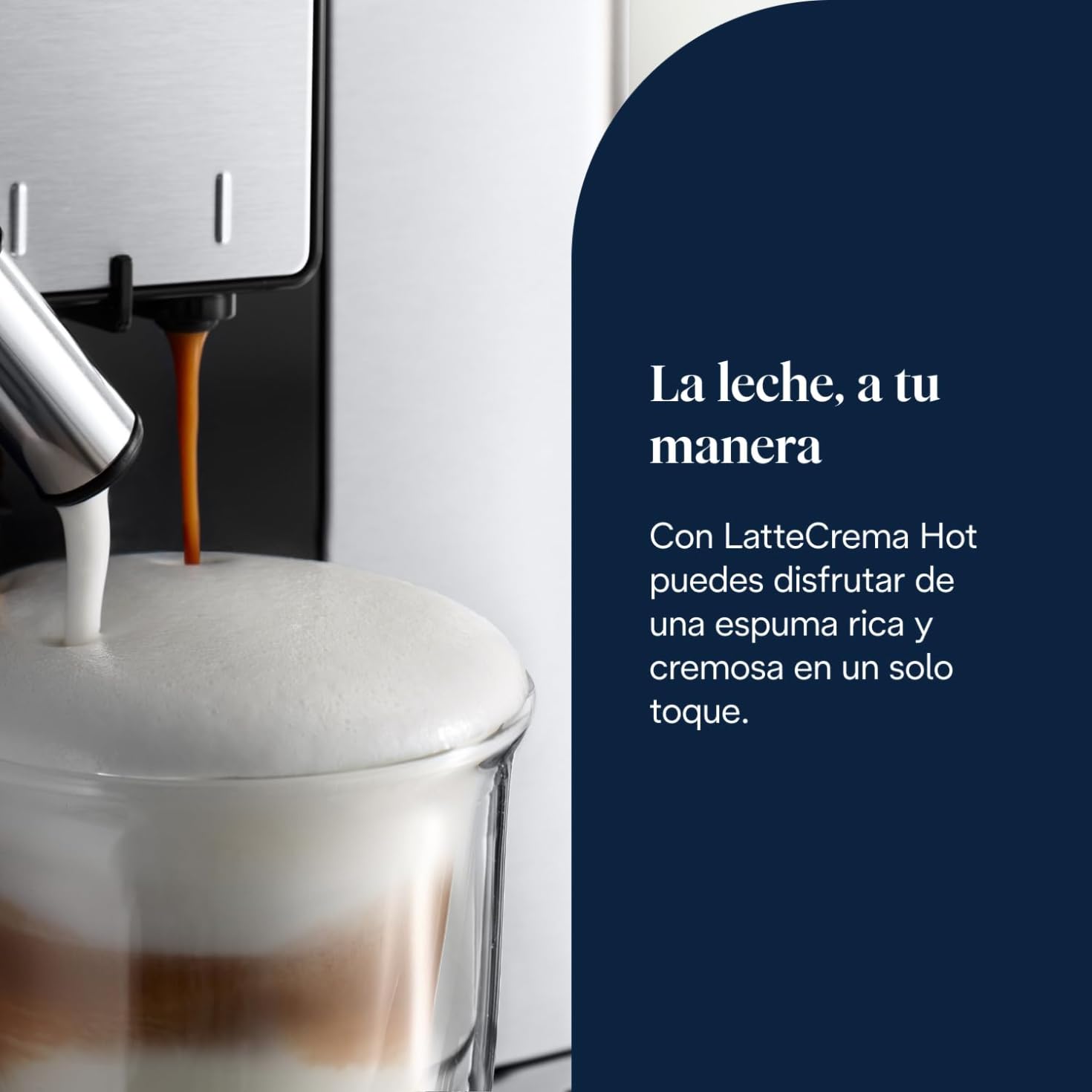 De'Longhi Perfetto Primadonna Soul ECAM612.55.SB Cafetera Superautomática Café y Cappuccino con Sistema de Leche LatteCrema, Tecnología Bean to Cup, 18 Bebidas, App Control