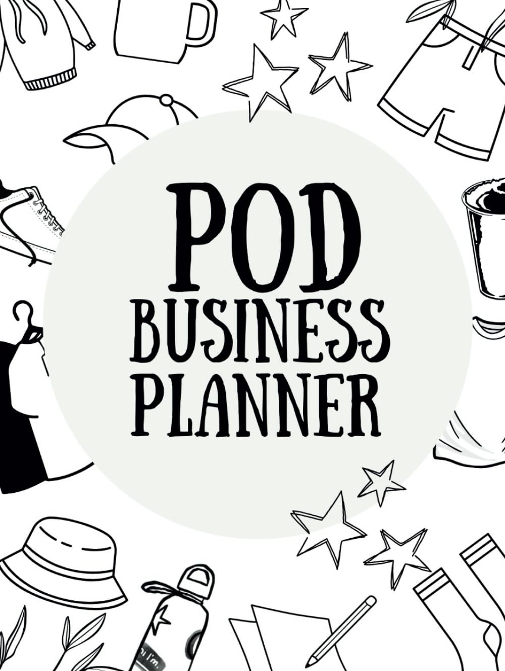 POD business planner 2025 non daté, organiseur de projets pour créateurs et designers