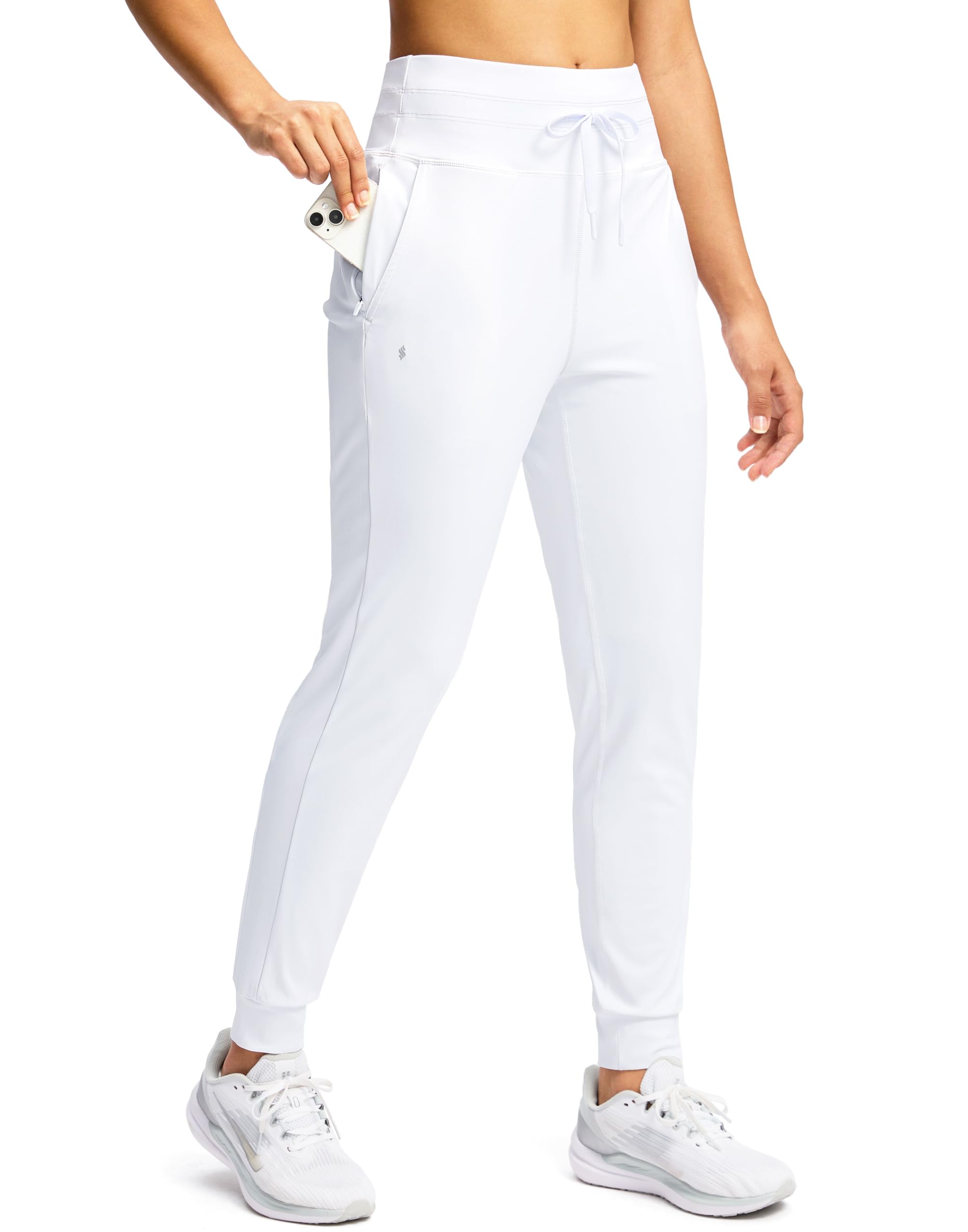 Soothfeel Womens Joggers with Zipper Pockets High Waisted Sweatpants Athletic Leggings Pants for Workout Running Yoga