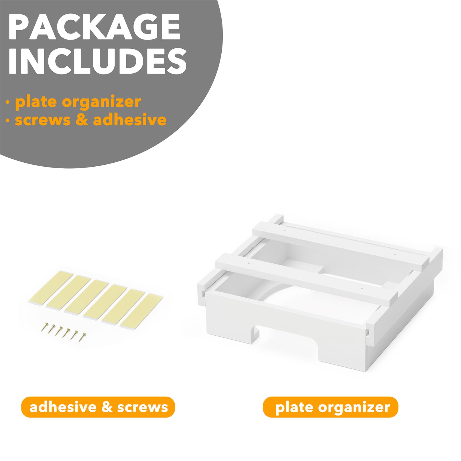 SpaceAid Dispensador de Platos de Papel de 9 Pulgadas, Soporte de Platos de bambú para Debajo del gabinete, Soporte Vertical para encimera de Cocina, Organizador de encimera (para Platos de 9