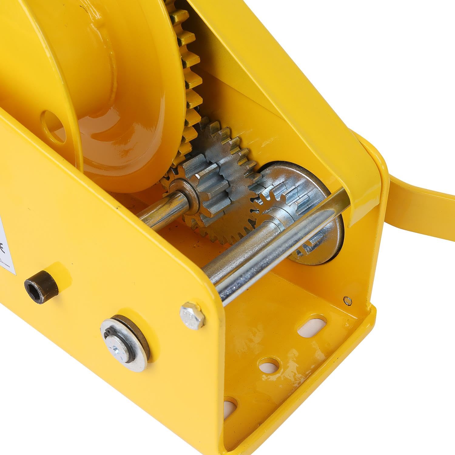 AIM Tools Treuil Manuel 2600 lbs 1180 kg Treuil à Manivelle à Cliquet Manuel avec Frein Automatique, pour Voiture Bateau Camion Traction et Levage 325638