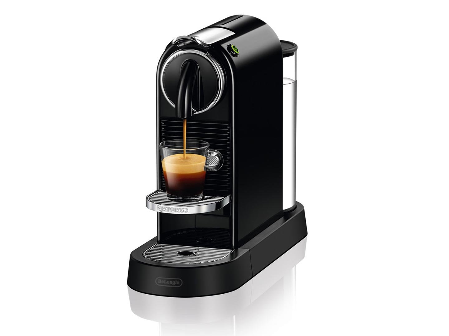 Nespresso De'Longhi EN167.B Citiz Kaffeekapselmaschine, mit Hochdruckpumpe & Caso Fomini Milchaufschäumer, mit Edelstahlfeder & Edelstahl-Standfuß