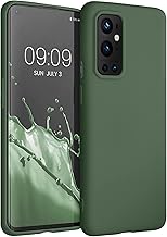 kwmobile Case Compatible with OnePlus 9 Pro Case - Soft TPU Silicone Case - Cover Suitable for Wireless Charging - Dark Green