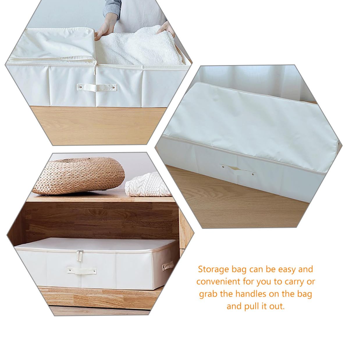 Organizzatore Sotto Letto per Vestiti e Piumoni Oxford e Pp, Borsa Portaoggetti Pieghevole, Salvaspazio e Facile da Trasportare per Armadio e Sotto Letto