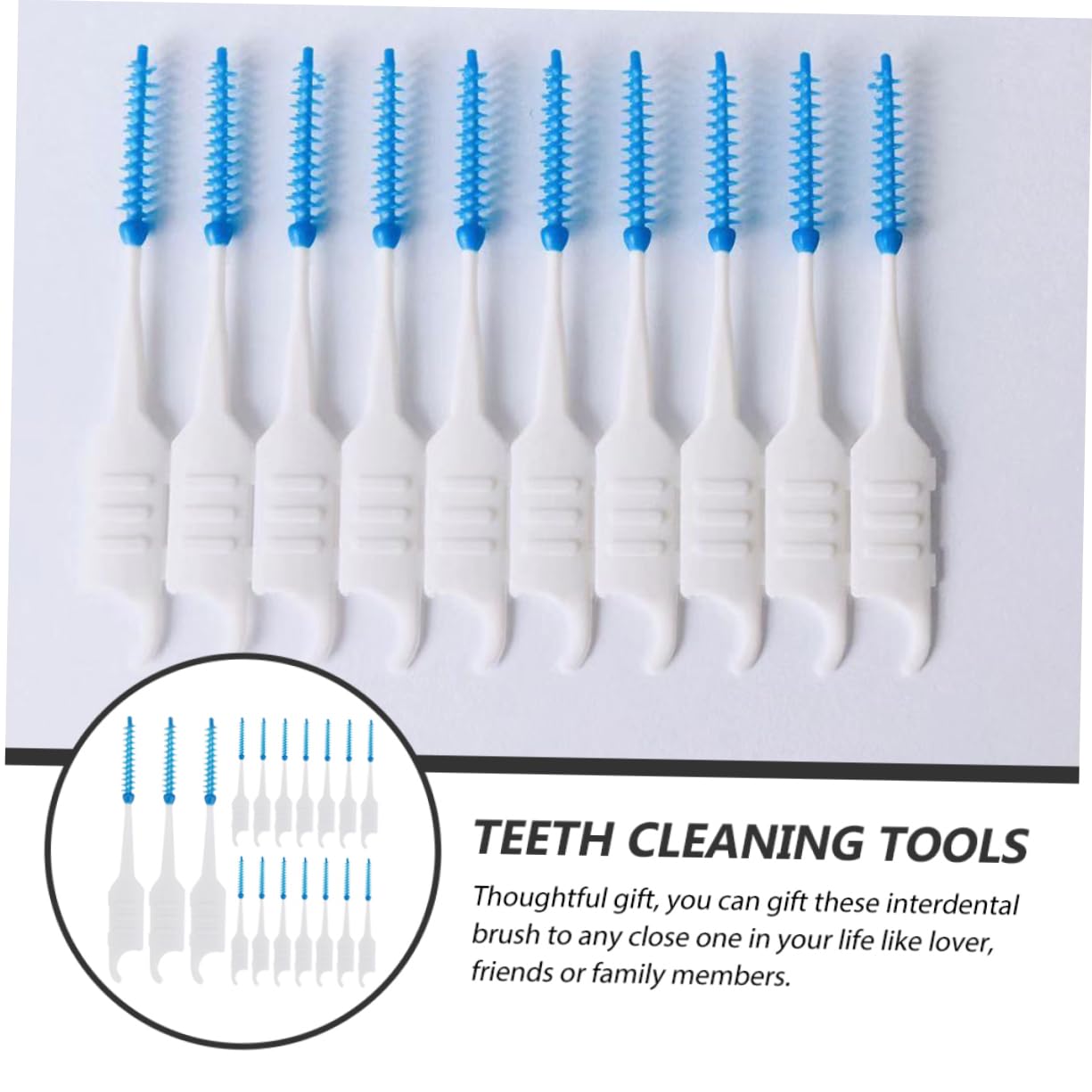 Healvian 800piezas Interdental Cleaner Herramientas De Limpieza Bucal Prácticas Para Cuidado Oral Doble Cabezal De Limpieza Eficaz Entre Dientes