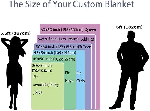 Miniatura 3 de Manta personalizada con foto, mantas personalizadas con tus propias imágenes y texto, cobijas personalizadas para mujer, regalos para familiares,