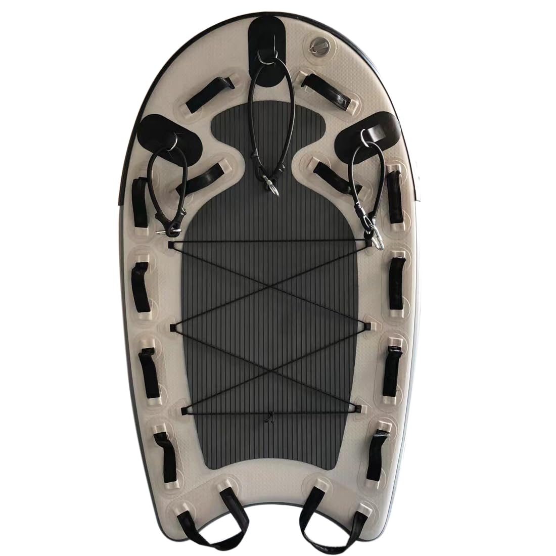 FYTEINFLA Floating Water Mat Water Mattress Rescue Sled Surfboard Board Jet Ski Rescue Board for Professional Emergency Rescue by Lifeguards, Fire & Rescue, Big Wave Surfing (Grey)