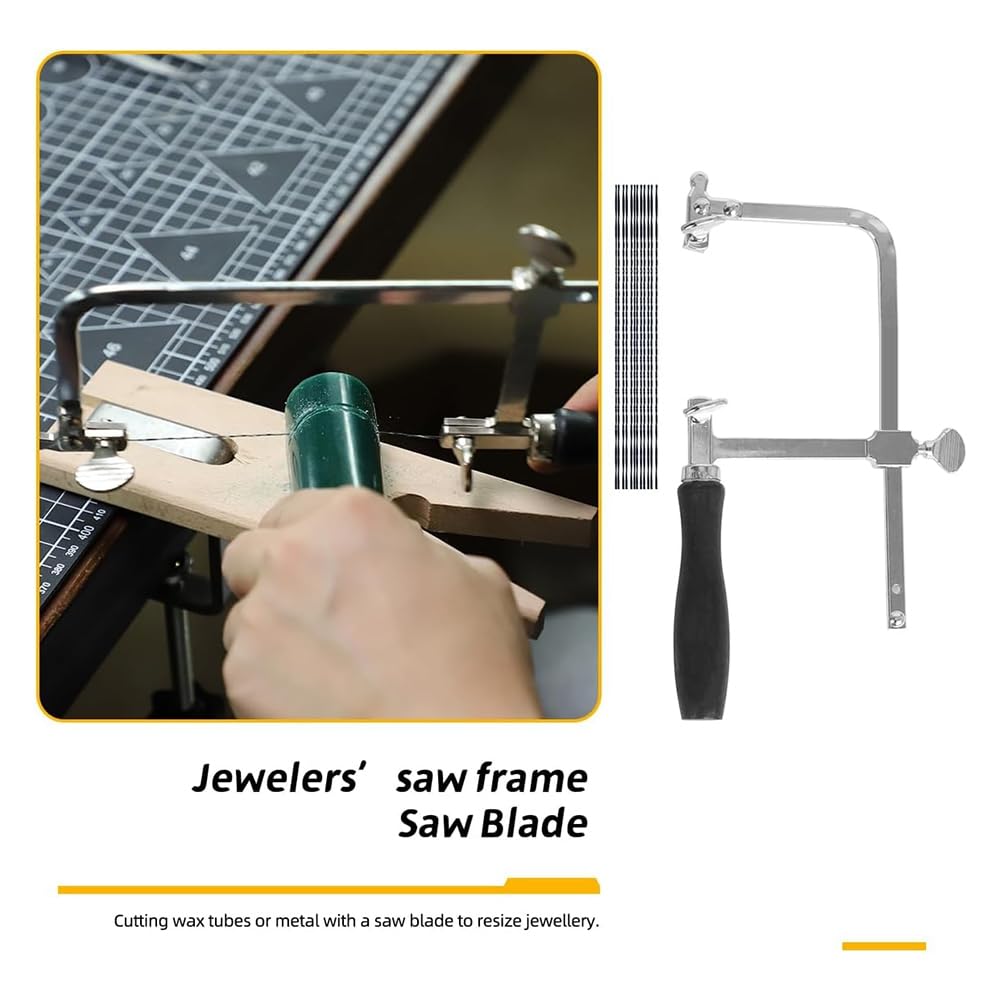 Kit de herramientas para tallar anillos de cera, kit de moldes de cera para joyería, tubo de cera, joyeros, marco de sierra de cera, anillo de lima de cera