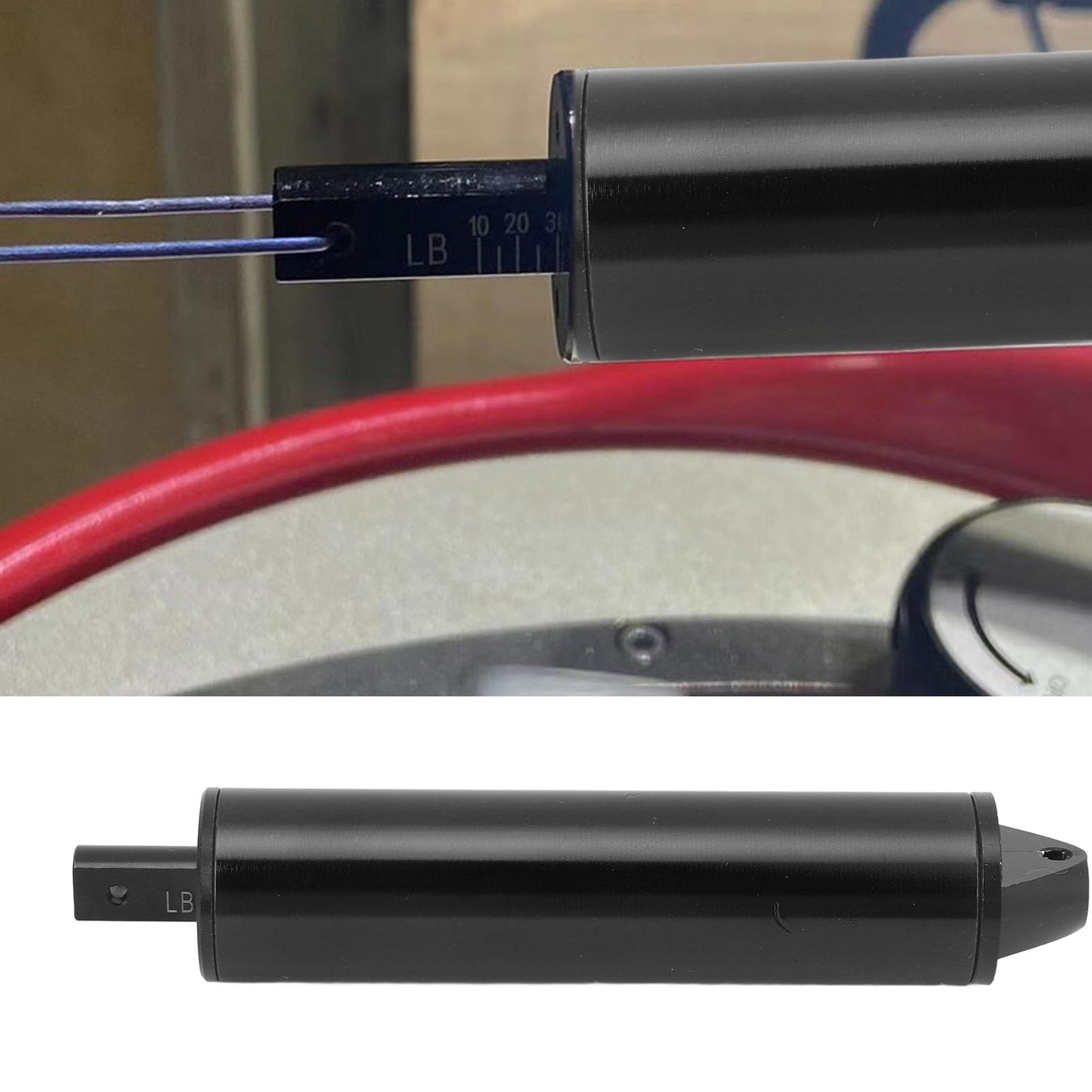 Badminton Racket Tension Calibrator Spring Tension Meter for Tennis Badminton Squash Racket with Maximum 100lbs (Black)